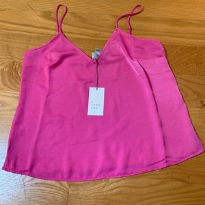 A New Day Bright Pink Silky Tank